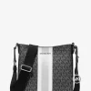 Geantă crossbody Jet Set mică cu logo și dungi