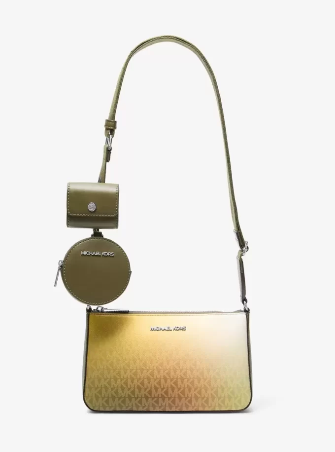 Geantă crossbody Jet Set Mică cu logo Ombré Signature și husă pentru Apple Airpods Pro® Geantă crossbody Jet Set Mică cu logo Ombré Signature și husă pentru Apple Airpods Pro®