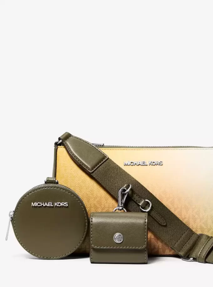 Geantă crossbody Jet Set Mică cu logo Ombré Signature și husă pentru Apple Airpods Pro® Geantă crossbody Jet Set Mică cu logo Ombré Signature și husă pentru Apple Airpods Pro®