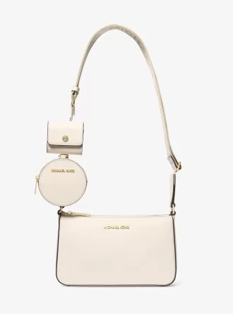 Geantă crossbody Jet Set Saffiano din piele cu husă pentru Apple Airpods Pro