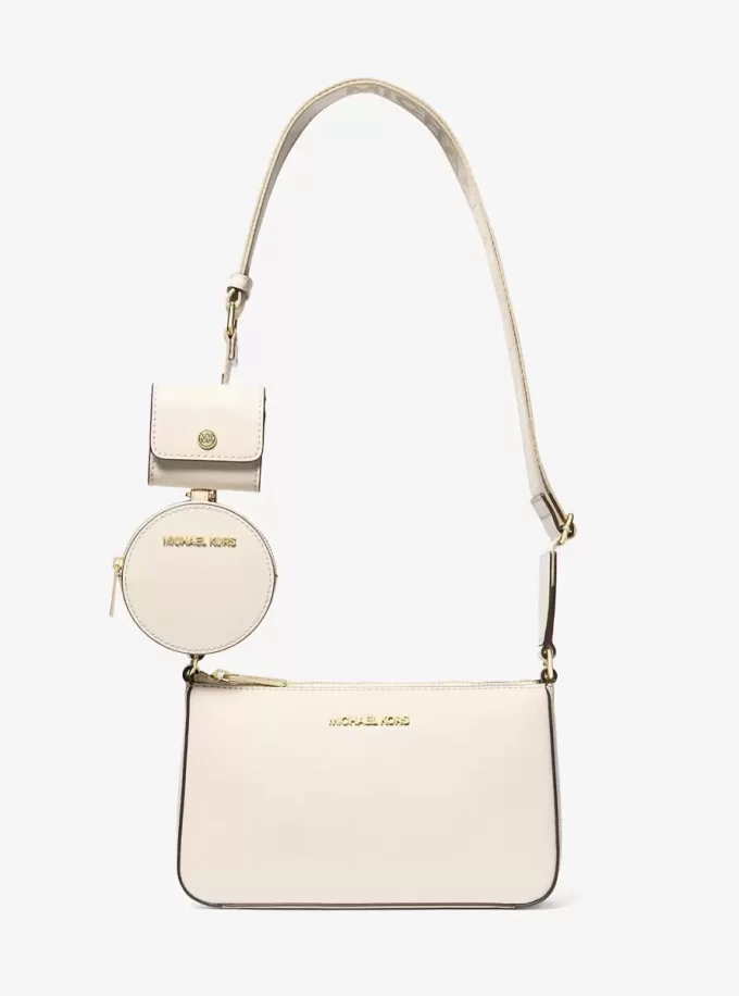 Geantă crossbody Jet Set Saffiano din piele cu husă pentru Apple Airpods Pro