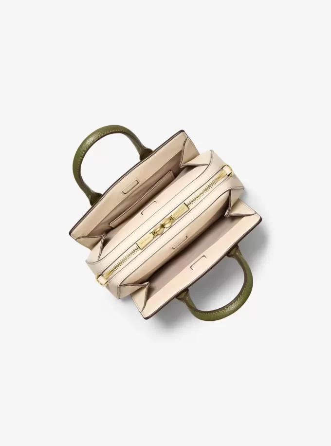 Geantă crossbody Laila extra-small din piele cu blocuri de culoare