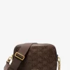 Geantă crossbody medie Bryant din piele lustruită cu logo în relief