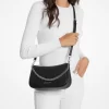 Geantă crossbody medie Carmela din piele cu pietriș