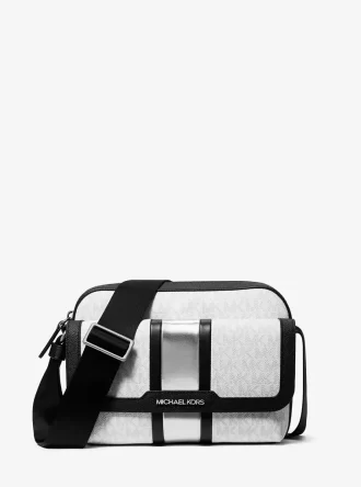 Geantă crossbody medie Cooper Signature Logo cu dungi pentru cameră