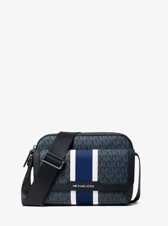 Geantă crossbody medie Cooper Signature Logo cu dungi pentru cameră