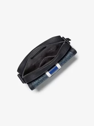 Geantă crossbody medie Cooper Signature Logo cu dungi pentru cameră