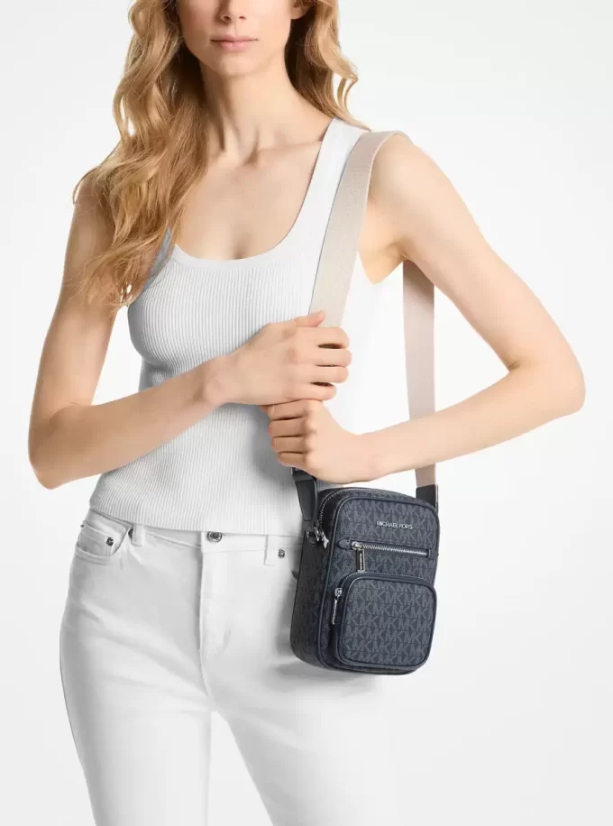 Geantă crossbody medie Jet Set cu logo