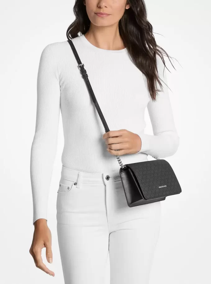 Geantă crossbody medie Jet Set cu logo
