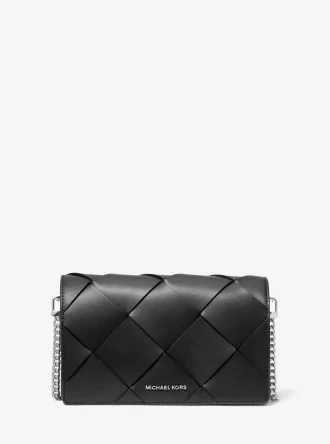 Geantă crossbody medie Jet Set din piele țesută