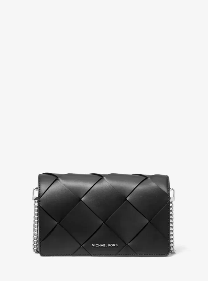 Geantă crossbody medie Jet Set din piele țesută