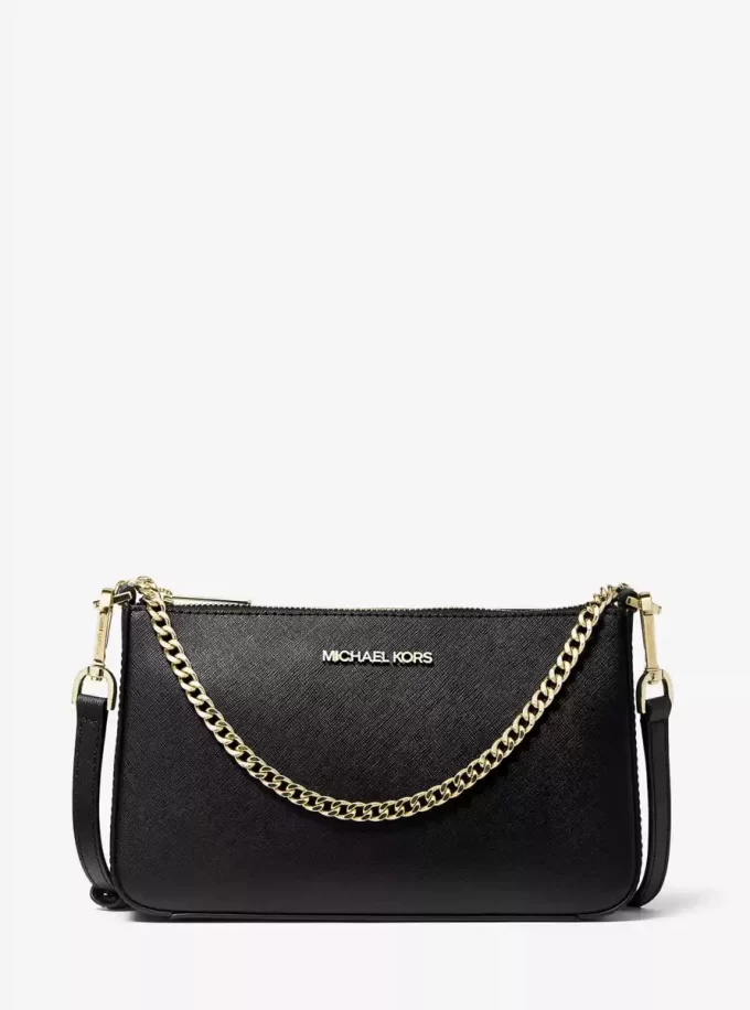 Geantă crossbody medie Jet Set din piele Saffiano