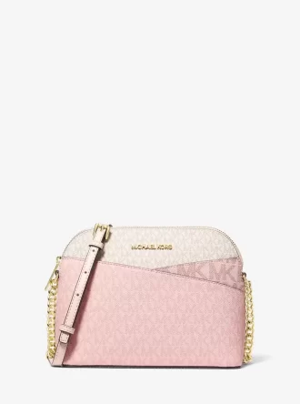 Geantă crossbody medie Jet Set Travel cu logo-ul semnăturii, în blocuri de culoare