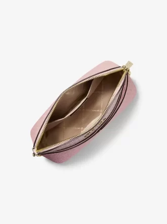 Geantă crossbody medie Jet Set Travel cu logo-ul semnăturii, în blocuri de culoare