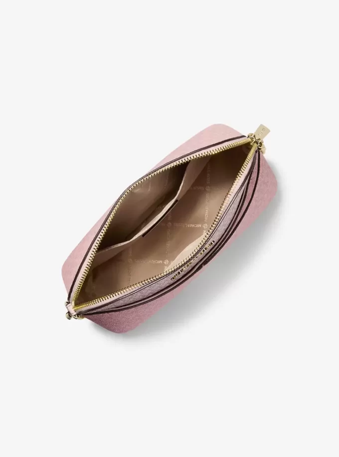 Geantă crossbody medie Jet Set Travel cu logo-ul semnăturii, în blocuri de culoare Geantă crossbody medie Jet Set Travel cu logo-ul semnăturii, în blocuri de culoare