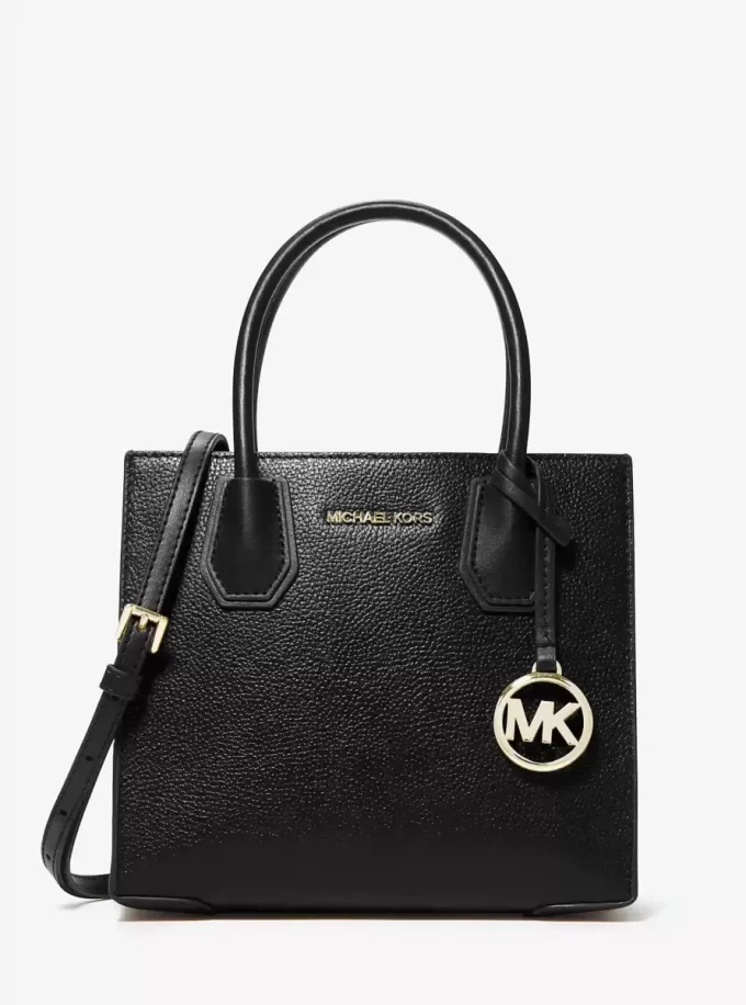 Geantă crossbody medie Mercer din piele granulată Geantă crossbody medie Mercer din piele granulată