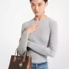 Geantă crossbody Mercer medie cu logo și piele, tip acordeon Geantă crossbody Mercer medie cu logo și piele, tip acordeon