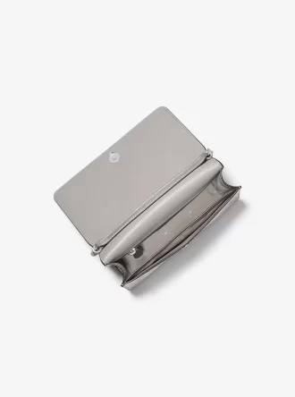 Geantă crossbody metalică medie Jet Set