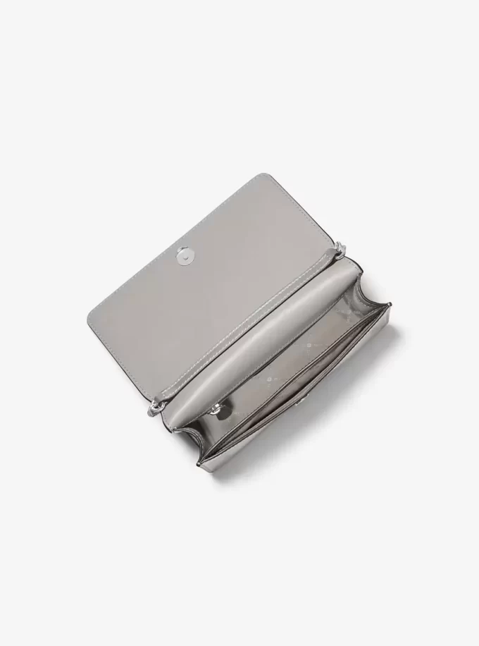 Geantă crossbody metalică medie Jet Set Geantă crossbody metalică medie Jet Set