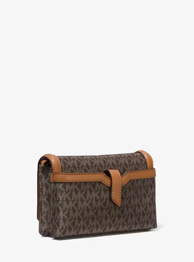 Geantă crossbody mică Jet Set cu imprimeu logo-ul țesut pentru smartphone