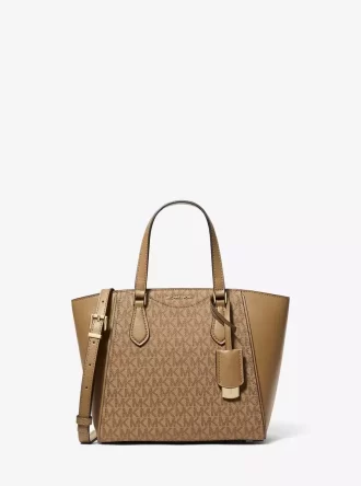 Geantă crossbody mică Taryn cu logo și piele