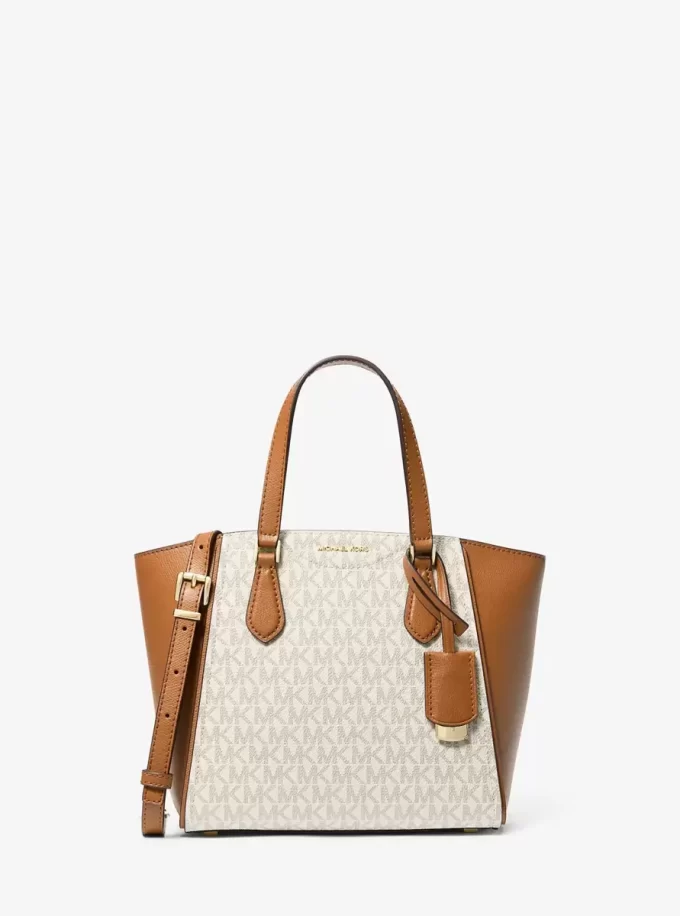 Geantă crossbody mică Taryn cu logo și piele