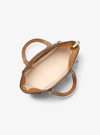 Geantă crossbody mică Taryn cu logo și piele