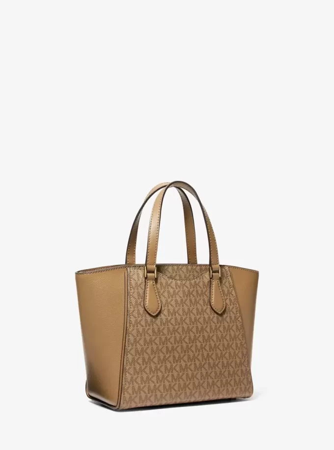 Geantă crossbody mică Taryn cu logo și piele