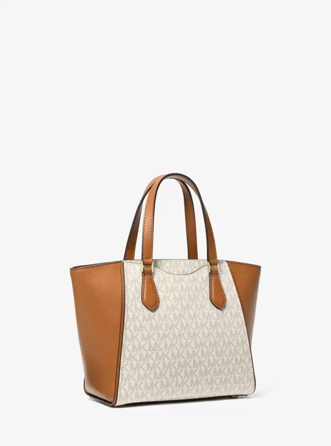 Geantă crossbody mică Taryn cu logo și piele