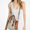 Geantă crossbody mică Taryn cu logo și piele