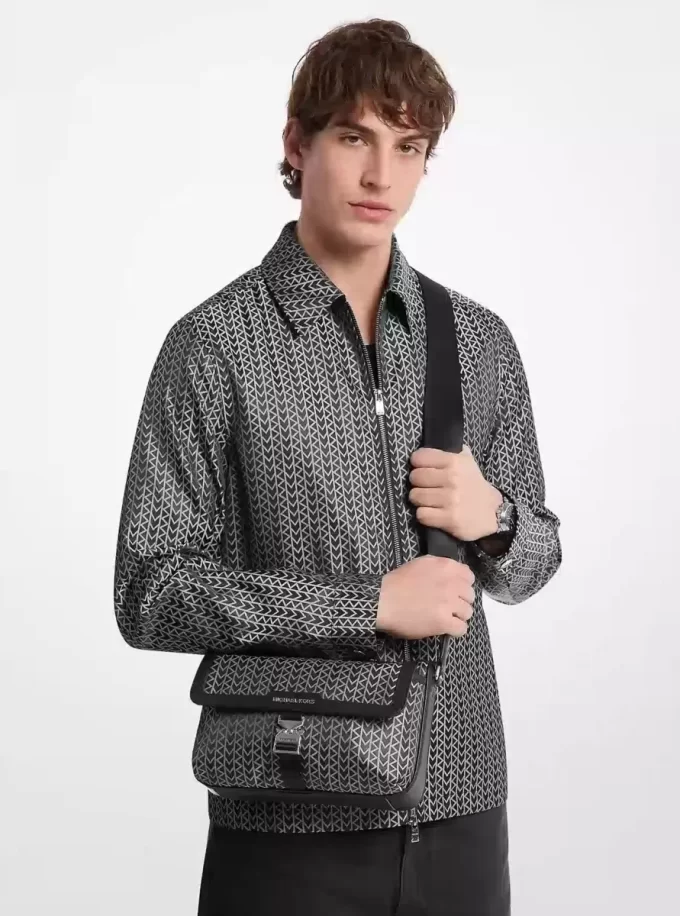 Geantă de mână Eli MK2000 cu logo jacquard