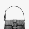 Geantă de umăr Colby medie MK2000 cu logo jacquard Geantă de umăr Colby medie MK2000 cu logo jacquard