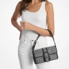 Geantă de umăr Colby medie MK2000 cu logo jacquard Geantă de umăr Colby medie MK2000 cu logo jacquard