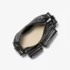 Geantă de umăr mică Dakota din piele întoarsă cu cuie Geantă de umăr mică Dakota din piele întoarsă cu cuie