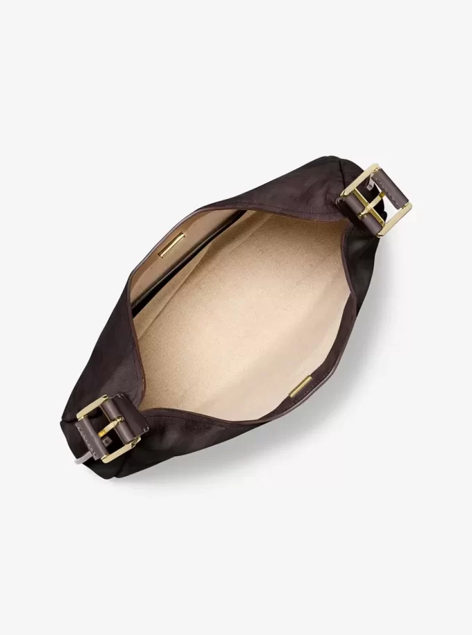 Geantă de umăr Nolita mare din nubuck Geantă de umăr Nolita mare din nubuck