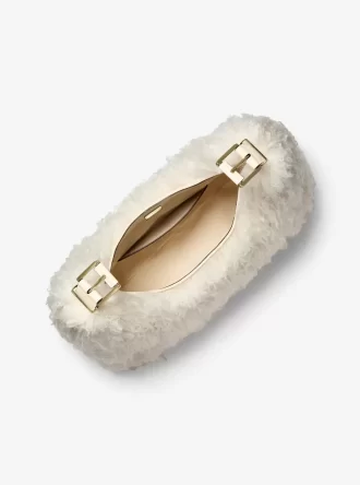 Geantă de umăr Nolita mare din piele ecologică de shearling