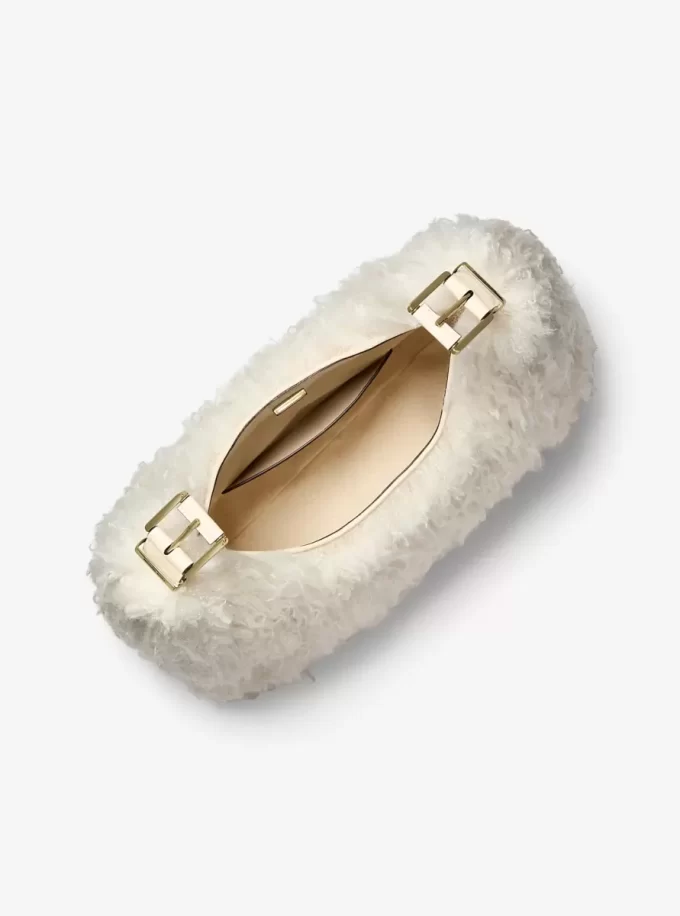Geantă de umăr Nolita mare din piele ecologică de shearling Geantă de umăr Nolita mare din piele ecologică de shearling