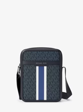 Geantă de zbor Cooper cu dungi și logo semnătură