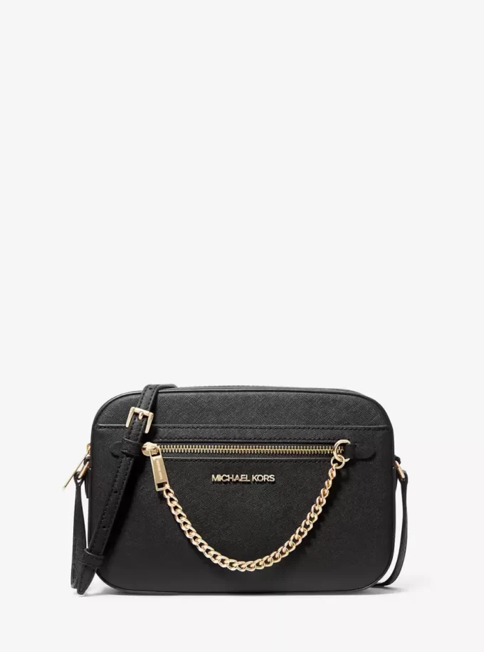 Geantă mare Jet Set din piele Saffiano crossbody Geantă mare Jet Set din piele Saffiano crossbody