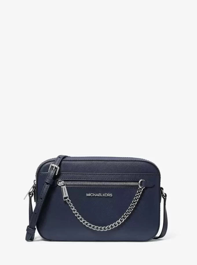 Geantă mare Jet Set din piele Saffiano crossbody Geantă mare Jet Set din piele Saffiano crossbody