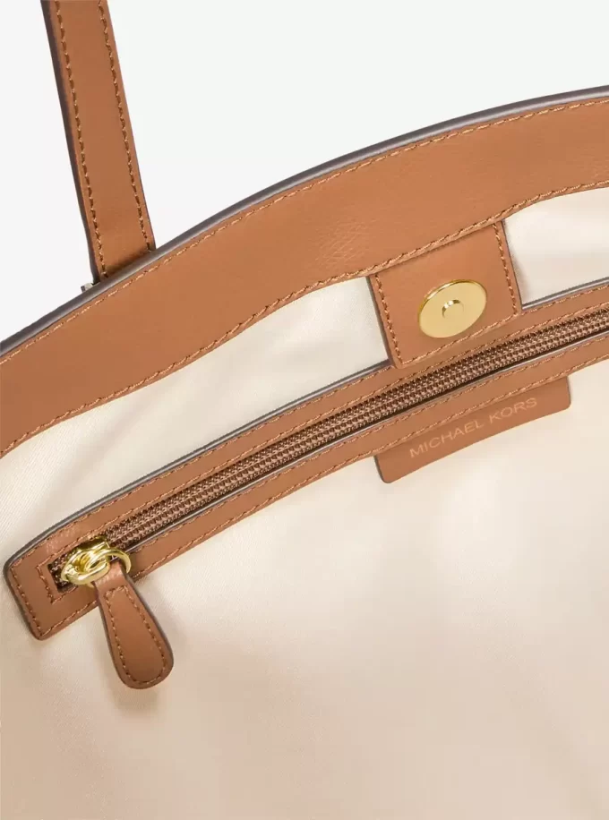 Geantă mare Taryn cu logo și piele Geantă mare Taryn cu logo și piele