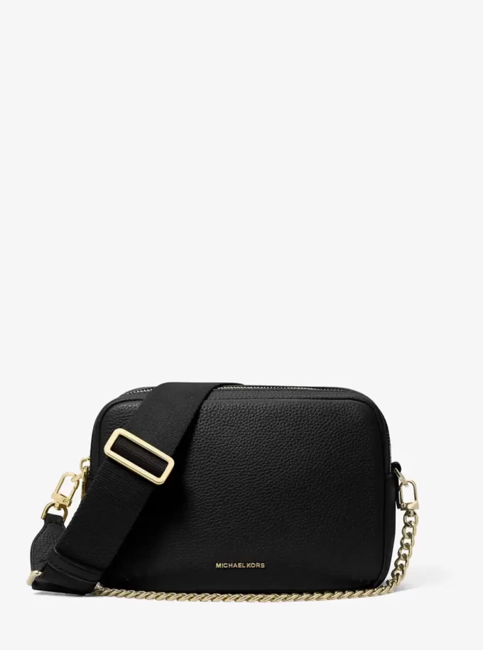 Geantă medie Bryant din piele cu margini mari, model crossbody, pentru cameră Geantă medie Bryant din piele cu margini mari, model crossbody, pentru cameră