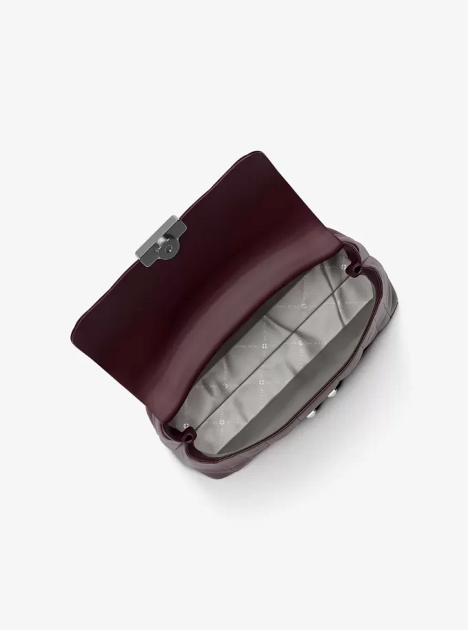 Geantă medie Tribeca din piele matlasată Geantă medie Tribeca din piele matlasată