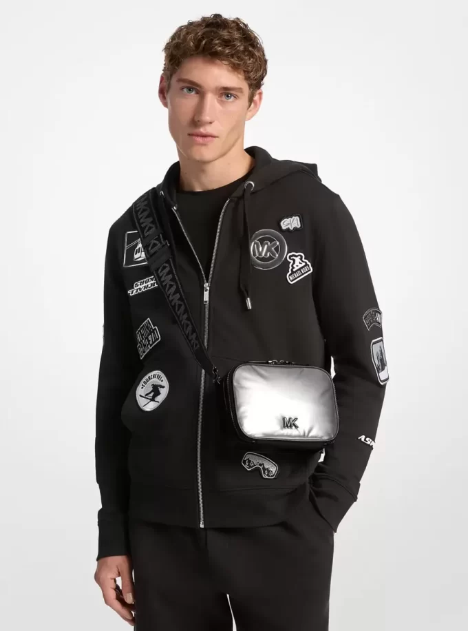 Geantă metalică pufoasă Brooklyn Crossbody