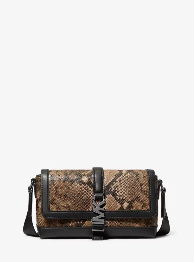 Geantă mică crossbody Cyrus cu model șarpe în relief