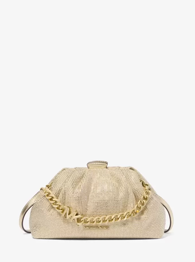 Geantă mică crossbody metalică cu ornament Nola Geantă mică crossbody metalică cu ornament Nola