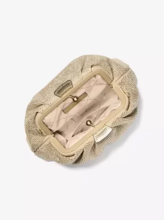 Geantă mică crossbody metalică cu ornament Nola