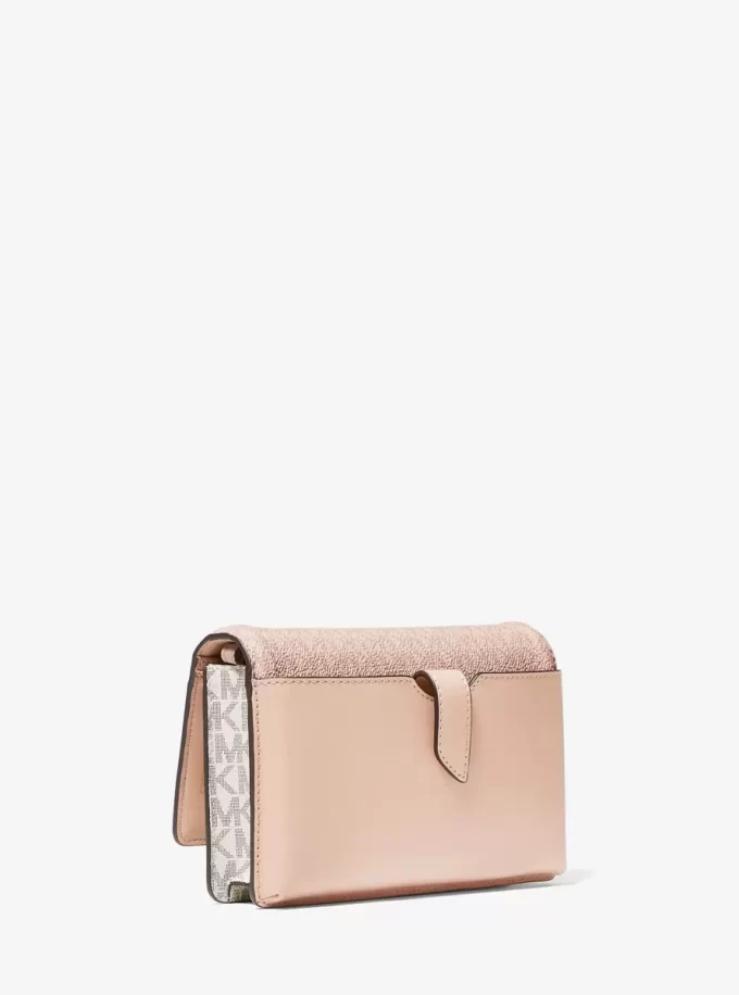 Geantă mică Jet Set cu logo în două culori și crossbody pentru smartphone Geantă mică Jet Set cu logo în două culori și crossbody pentru smartphone