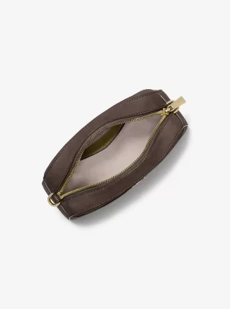 Geantă mică Jet Set din nubuc pentru cameră, tip crossbody