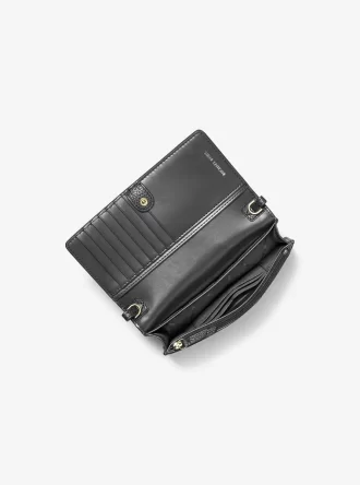 Geantă mică Jet Set din piele granulată pentru smartphone, convertibilă, tip crossbody